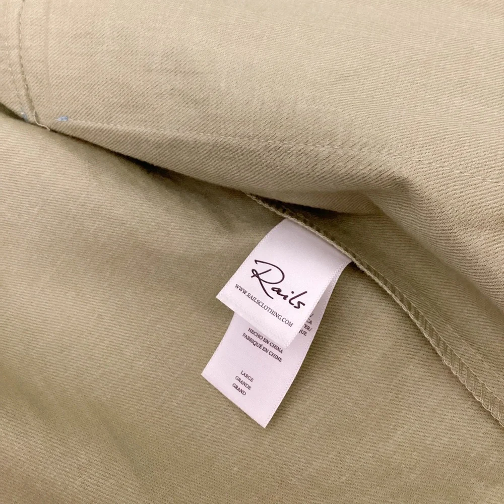 NWT Rails The Romily Vegan Leather Utility, Safari jacket in Bluestone Size L - Picture 13 of 15